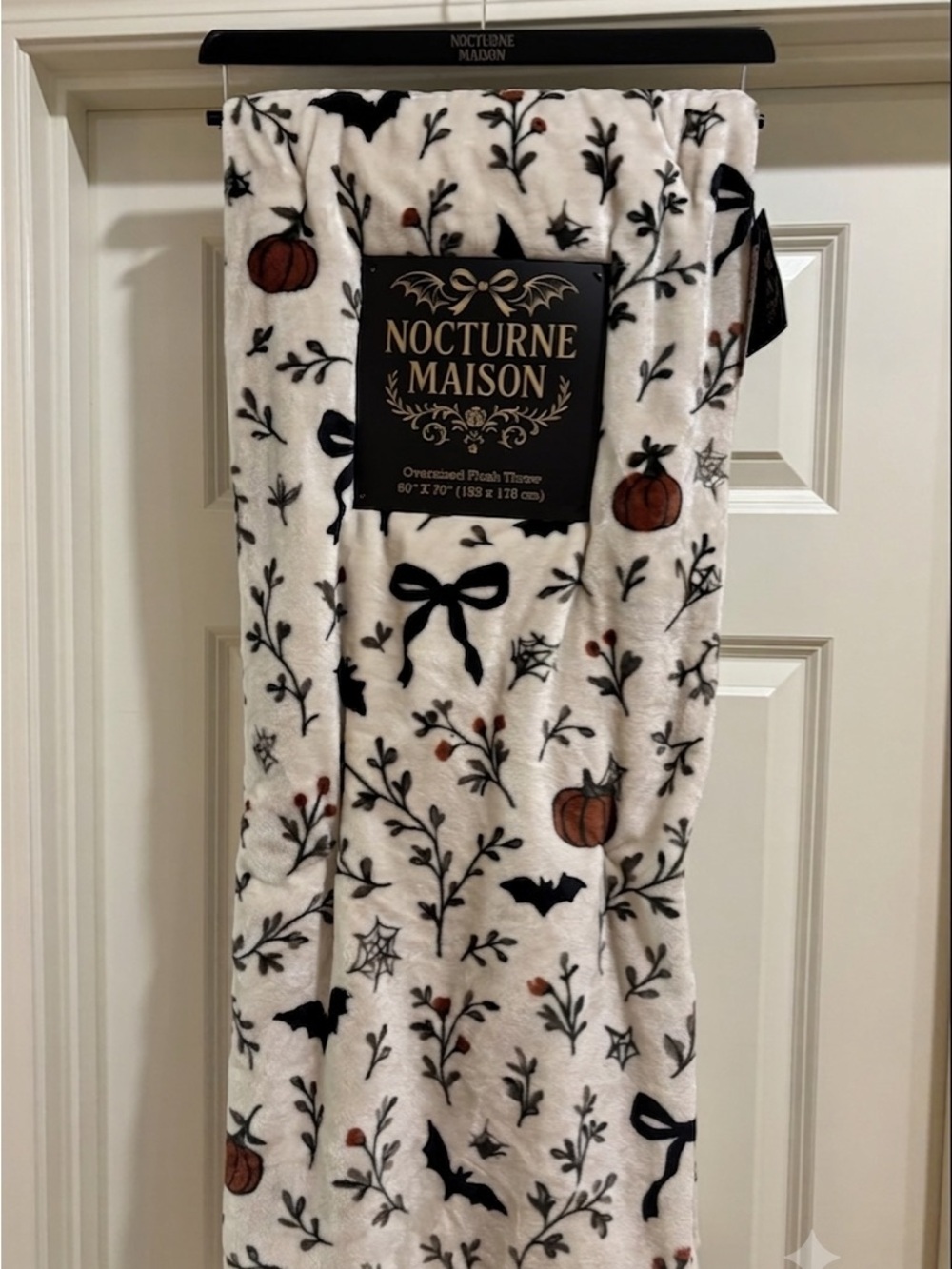 Nocturne Maison Oversized Plush Halloween Blanket